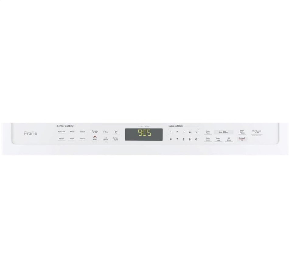 GE PVM9005DJWW Profile 2.1 Cu. Ft. White Over-the-Range Microwave N8