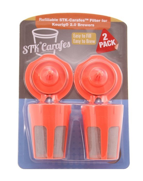STK Carafes 2 Count Refillable Filters for Keurig 2.0 K350 K550 K250 K450 K300 K500 K400 K460 K560 Brewers By...