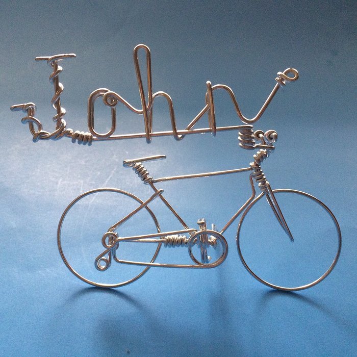 Handmade Personalized Gifts For Cyclists ~Add Your Own Name on Bicycle as Personal Creations Ornaments ~Custom... N7