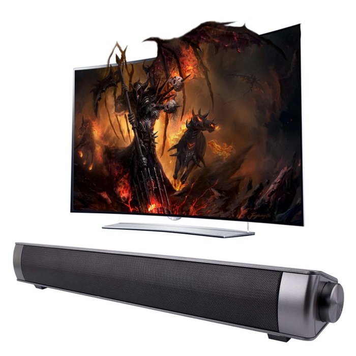 Rayhome Portable Mini TV Soundbar 10W with Subwoofer,Bluetooth Wireless Speaker with AUX Function (Black) N3