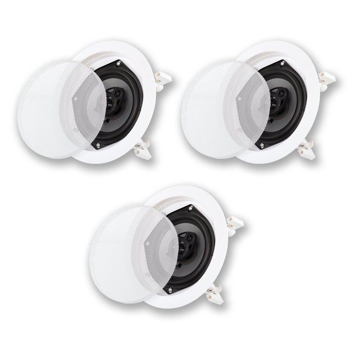 Acoustic Audio CS-IC53 In Ceiling Speakers 3 Way Home Theater 750 Watt 3 Speaker Set CS-IC53-3S