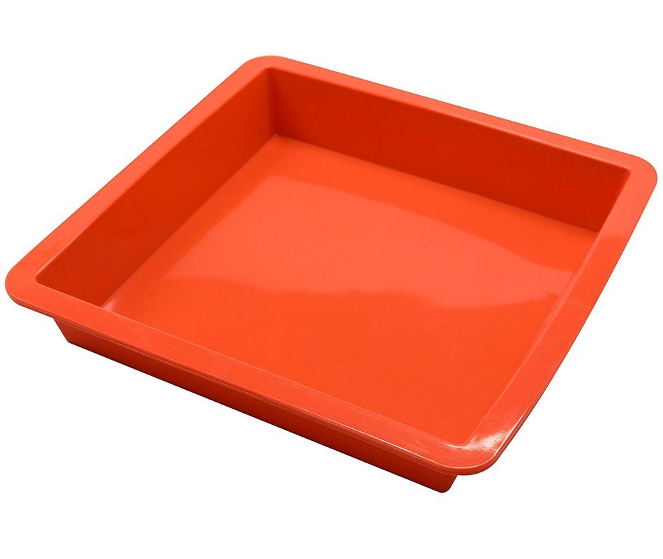 Marathon Housewares KW200013GR Premium Silicone Square Cake Pan, Green N21