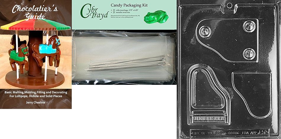 Cybrtrayd J052 Piano Legs Attached Chocolate Candy Mold with Exclusive Cybrtrayd Copyrighted Chocolate Molding... N4