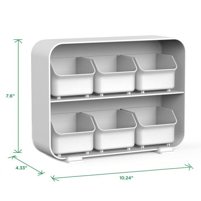 Mind Reader 'Clutch' 6 Drawer Tea Bag Holder, Black N9