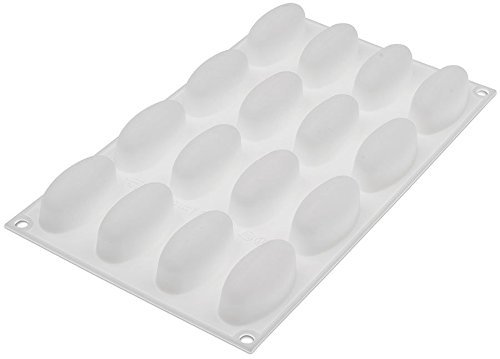 Silikomart White Nonstick Rounded Oval - 16 Cavities N2