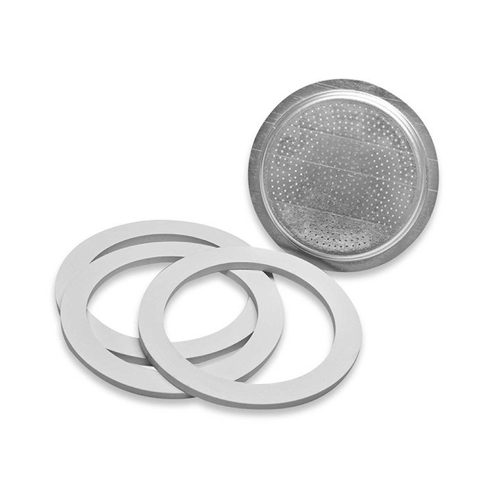 Replacement Gaskets & Filter Set for Bialetti Moka Express 6-Cup Espresso Maker