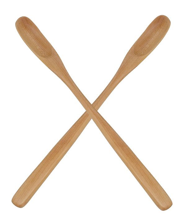 8-1/3 Inch High-grade Long Handle Nanmu Wooden Tea Coffee Mixing Measuring Spoon, Set of 2 (4) N8