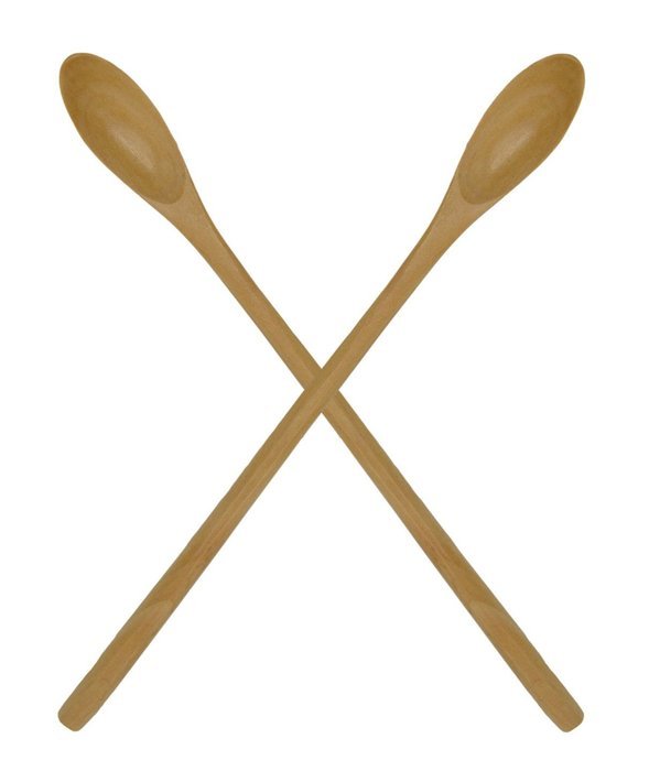 8-1/3 Inch High-grade Long Handle Nanmu Wooden Tea Coffee Mixing Measuring Spoon, Set of 2 (4) N9