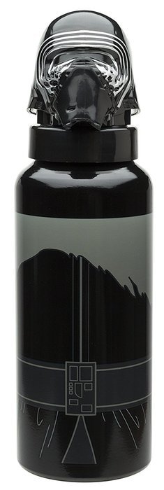Zak! Designs Aluminum Water Bottle with Molded Plastic Cap in Shape of Kylo Ren's Helmet from Star Wars The Force...