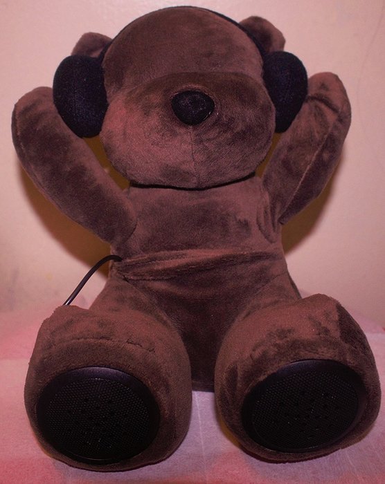 DJ Teddy Portable Mini-Speaker System - Dark Brown