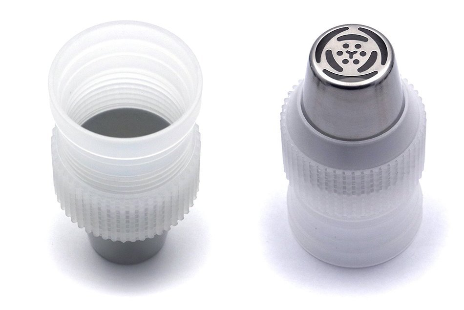 LiveEco Russian Piping Tip Couplers | 4-Pack | For Large Size Icing Nozzles | Quickly & Easily Attach and Swap... N4