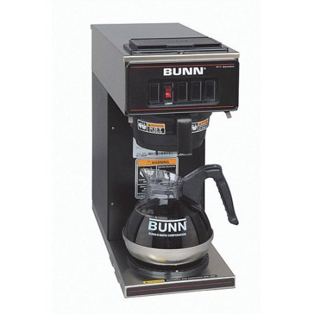 12 Cup Commercial Black Coffee Brewer, 1 Warmer