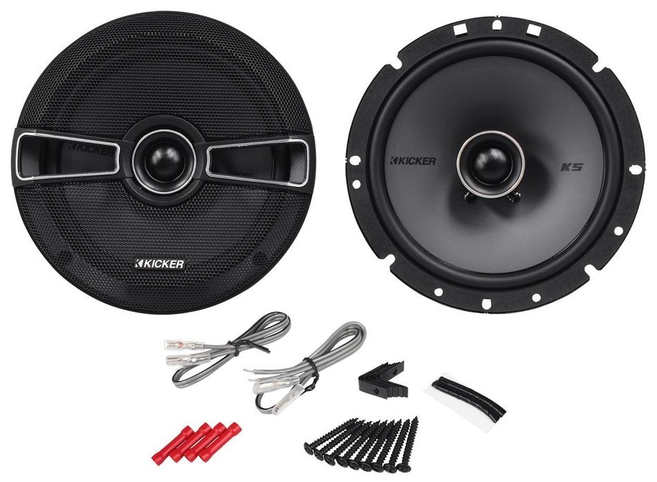 Kicker 41KSS674 6.75" 250W Component Speakers+200W Coaxials+Amplifier+Amp Kit N3