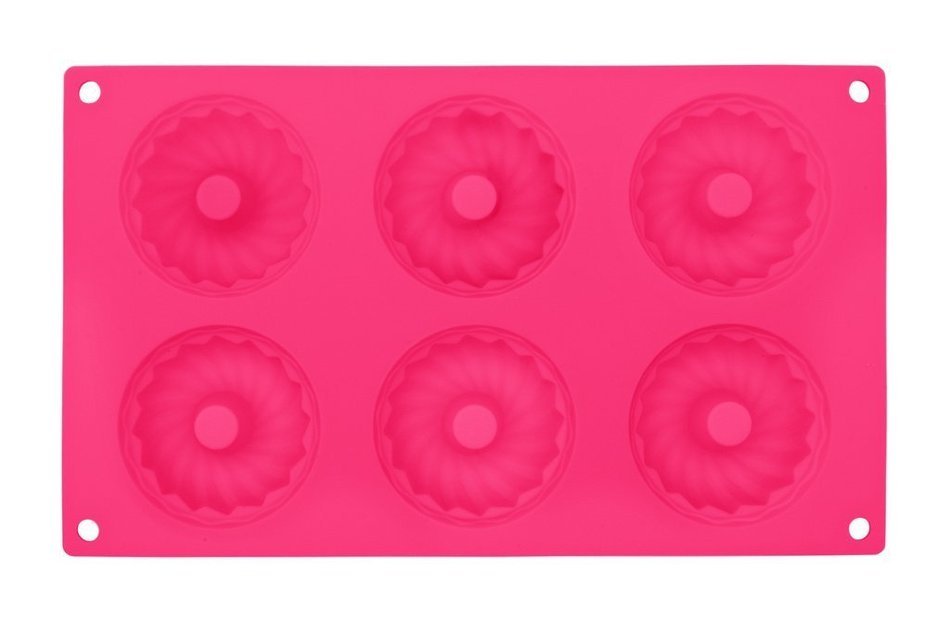 1 Pack 6 Cavity Donut Pan BONUS EBOOK! 100% Food Grade Top Silicone Baking Pan, BPA-Free, Non-Stick, Full Size... N6