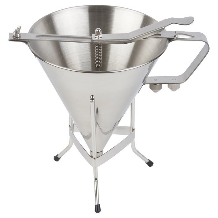 The #1 Professional Confectionery FUNNEL + sturdy STAND with 3 NOZZLES - Premium commercial quality stainless... N3