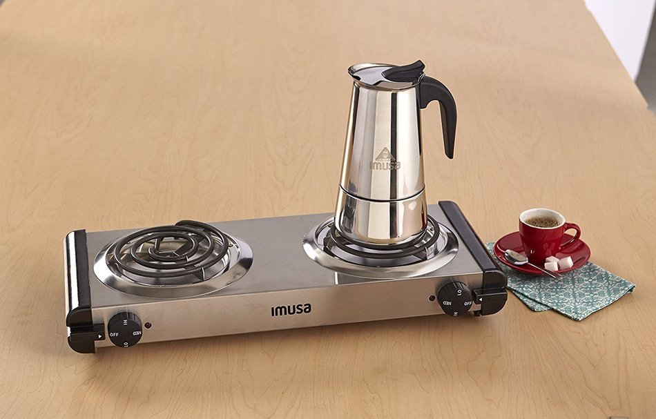 IMUSA USA Stainless Steel 4-Cup Coffeemaker, Silver N4