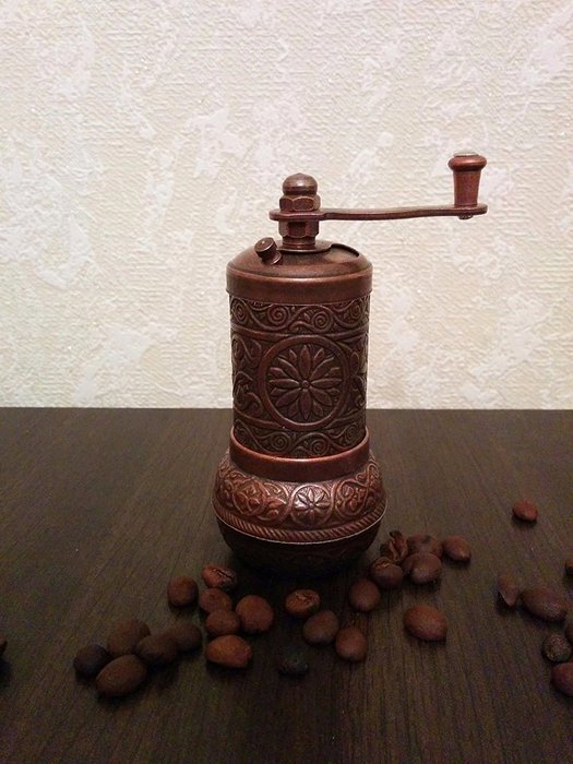 Armenian Coffee Grinder, 3 Different Colors, 4.2'' Spice Grinder, Pepper Mill (Copper) N10