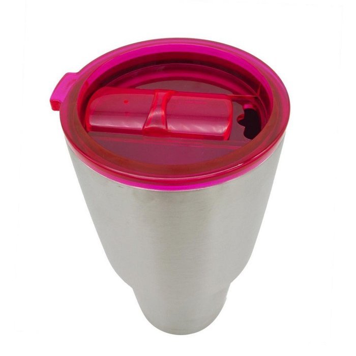 Morecome Spill And Splash Resistant Lid With Slider Closure For 20 Oz (Pink) N12