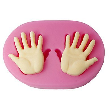 Sher FOUR-C Fondant Cake Molds Baby Hands Cupcake Top Decorating Tools Cake Decoration,Fondant Supplies Color... N2