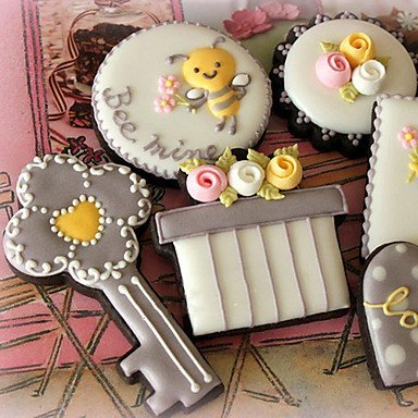 Sher Valentine's Love Key Shape Cookie Cutters Fruit Cut Molds Stainless Steel N3
