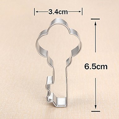 Sher Valentine's Love Key Shape Cookie Cutters Fruit Cut Molds Stainless Steel N4