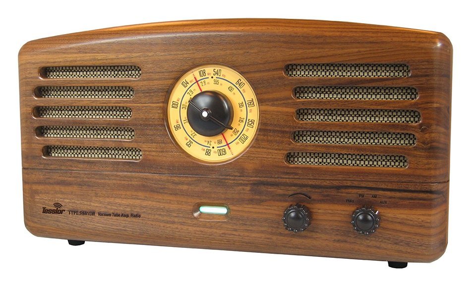 Tesslor R601SW Stereo Tube AM/FM Radio, Bluetooth 3.0 Streaming, Incredible Tube Amplified Sound, Vintage Radio... N4