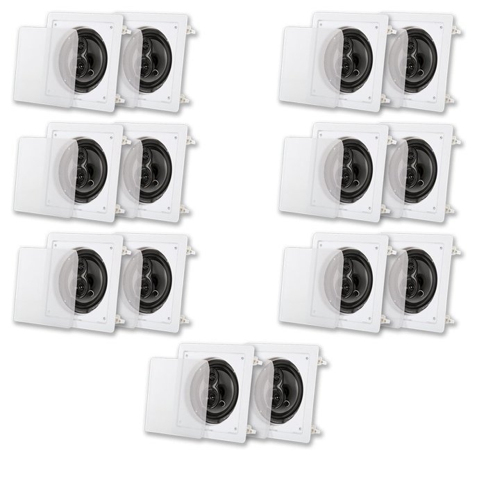 Acoustic Audio CS-I63S In Wall / Ceiling 6.5" Speakers 7 Pair Pack 3 Way 4200 Watt CS-I63S-7PR