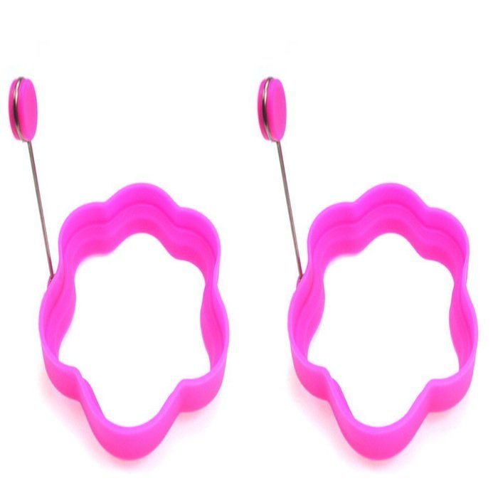 GHMZ Pink Egg Mold Flower Shape Nonstick Egg Pancake Cooker Pancake