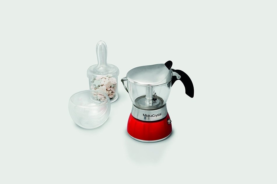 Bialetti: Moka Crystal 2-Cups RED [ Italian Import ] N2