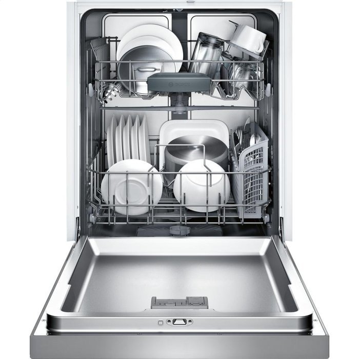 Bosch 300 Series SHE53T55UC 24" 15 Place Setting Built In Recessed Handle Dishwasher In Stainless Steel N4