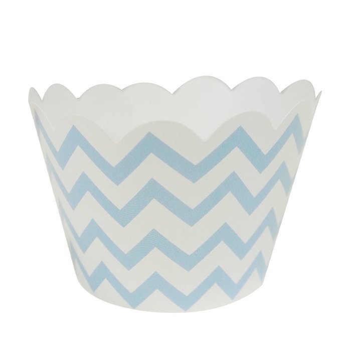 AllyDrew Standard Size Chevron Cupcake Wrappers (Set of 20), Orange N8