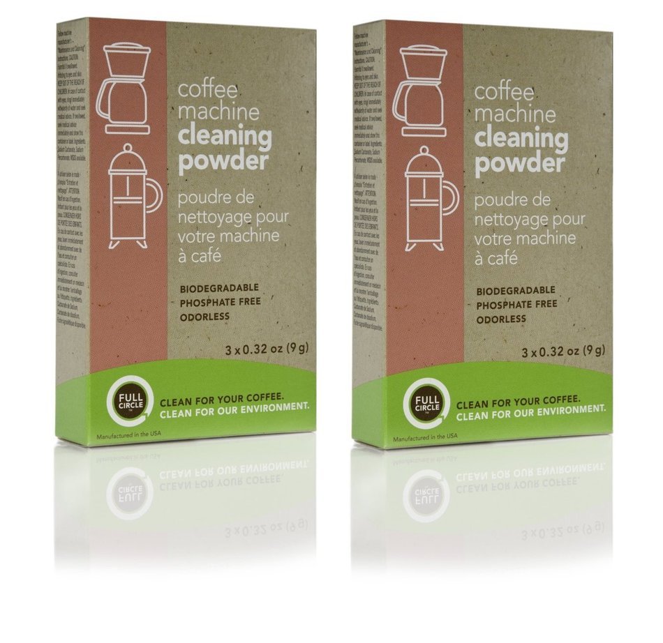 Urnex Full Circle Biodegradable Coffee Machine Cleaning Powder 3x0.32 oz (9g) (pack of 2)