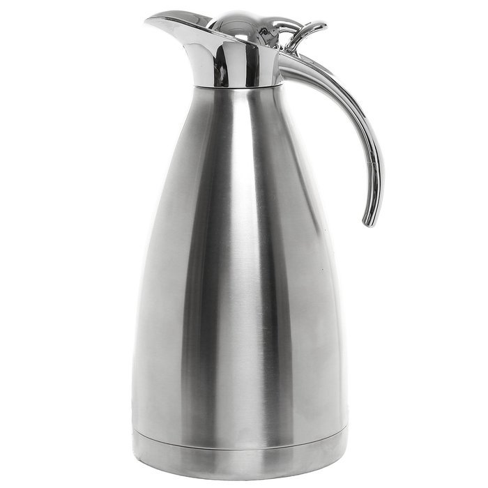 Double Wall Stainless Steel 2 Liter Vacuum Jug / Thermal Carafe / Insulated Pot for Coffee, Tea & Water N3
