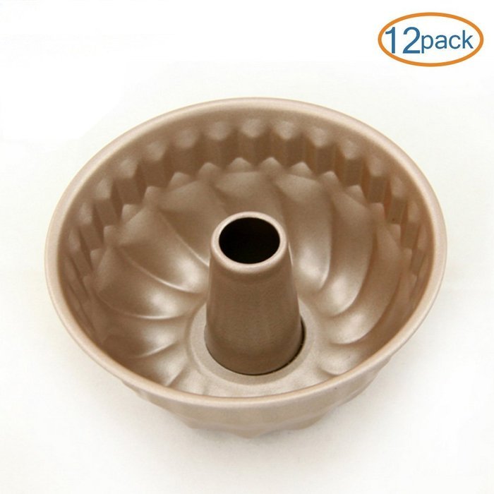 LOHOME Quiche Pan, Set of 12 PCS Bakeware Nonstick Tart/Quiche Pans Cupcakes Torte Souffle Cheesecake Egg Tart... N2