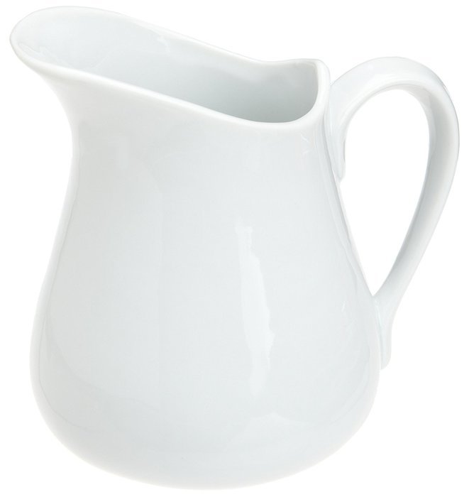 Kitchen Supply 8054 White Porcelain Pitcher, 16-ounce