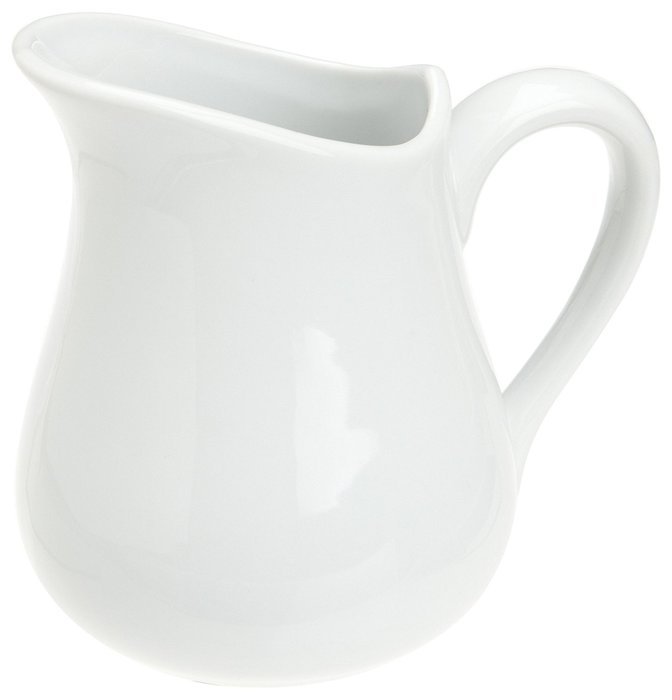 Kitchen Supply 8054 White Porcelain Pitcher, 16-ounce N2