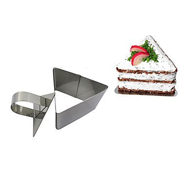 Y&XL&H 3''Mousse Tool Set of Triangle Mousse Ring with Push Handle Cheese Cake Mold Stainless Steel
