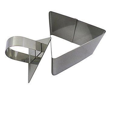 Y&XL&H 3''Mousse Tool Set of Triangle Mousse Ring with Push Handle Cheese Cake Mold Stainless Steel N2