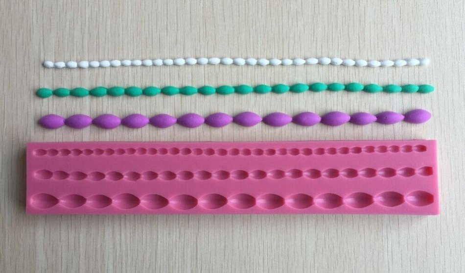 Anyana Three Strings Of Pearls Silicone Fondant Mold Cake Decorating Pastry Gum Pastry Tool Kitchen Tool Sugar... N2