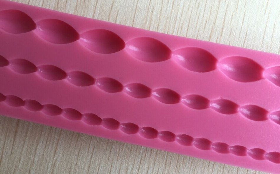 Anyana Three Strings Of Pearls Silicone Fondant Mold Cake Decorating Pastry Gum Pastry Tool Kitchen Tool Sugar... N3