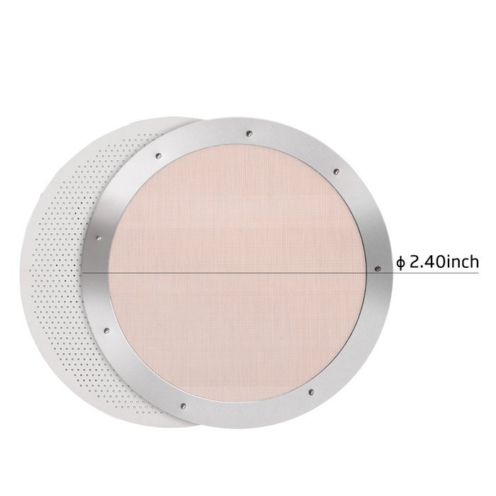 Nicelucky 2 Pieces Gold Reusable Stainless Steel Filters and 2 Pieces Disk Filter for AeroPress Coffee Makers...