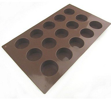 Y&XL&H 15 Hole Circular Shape Cake Ice Jelly Chocolate Molds,Silicone 29.5&iexcl;&Aacute;17.2&iexcl;&Aacute;2 CM(11.6&iexcl;&Aacute;6.8&iexcl;&Aacute;0.8INCH)