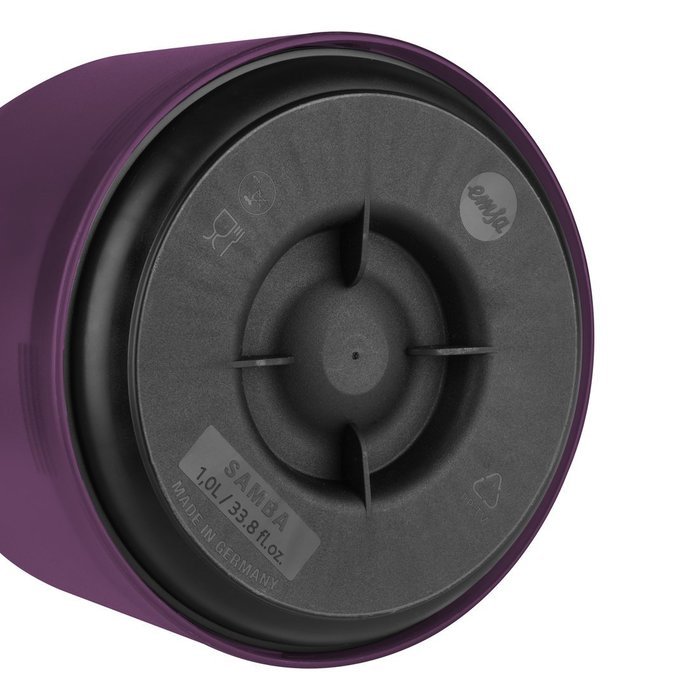 Emsa Samba Quick Press Insulated Server, 34-Ounce, Translucent Eggplant N48