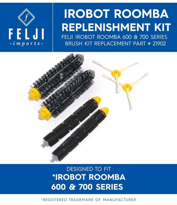 Felji iRobot Roomba 600 & 700 Series Brush Kit Replacement Part # 21902