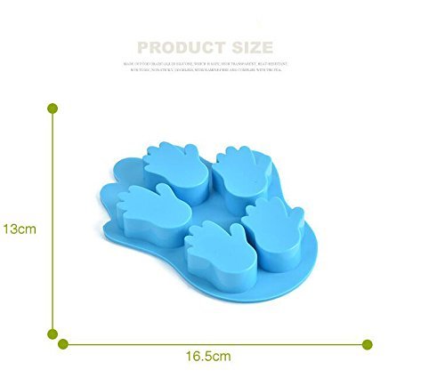 Always Your Chef 2 Pack 5-Cavity Silicone Candy Molds & Chocolates Molds & Ice Cube Trays, MINI Cupcake Baking... N3