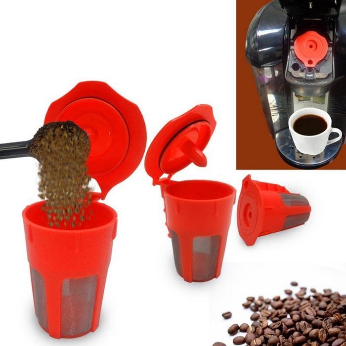 Leegoal(TM) Reusable Coffee Filter and Refillable K Cup For Keurig 2.0 and 1.0 Brewers, Purple N25