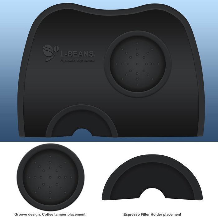 Silicone Espresso Tamp Mat. DLAND Fluted Coffee Tampering Corner Mat Pad Tool Made For Baristas With Non-Slippery...