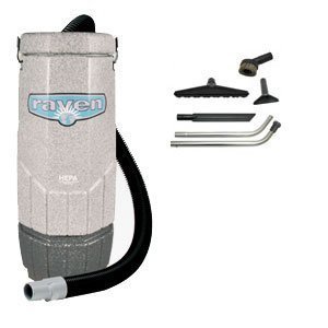 Sandia 20-3001, HEPA Raven 10 Quart Backpack Vacuum with 5 pc Standard Tool Kit, 11.5 Amps, 115 Volt, 1 Stage... N2
