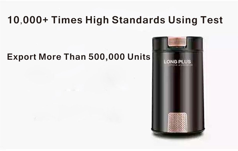 Long Plus CG8120 Electric Coffee and Spice Grinder with Patented Thickening Dual Stainless Steel Blades and Strongest... N5