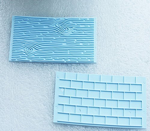 Anyana Wood Brick Wall Silicone Fondant Sugarpaste Mould Cake Decorating Tools Cooking